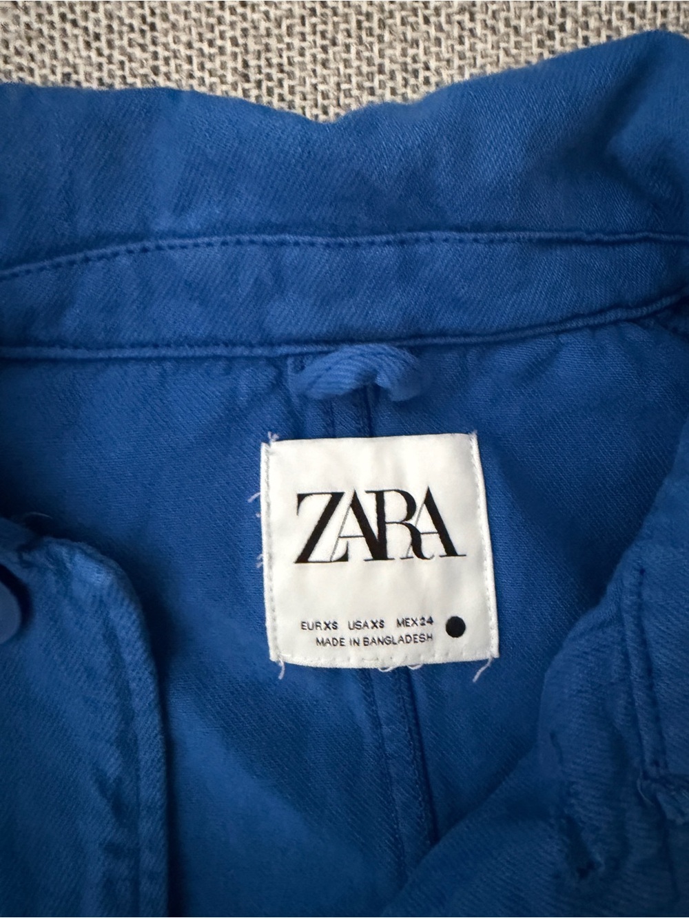 Zara blue painters workwear chore jacket barn coat - Picture 3 of 5